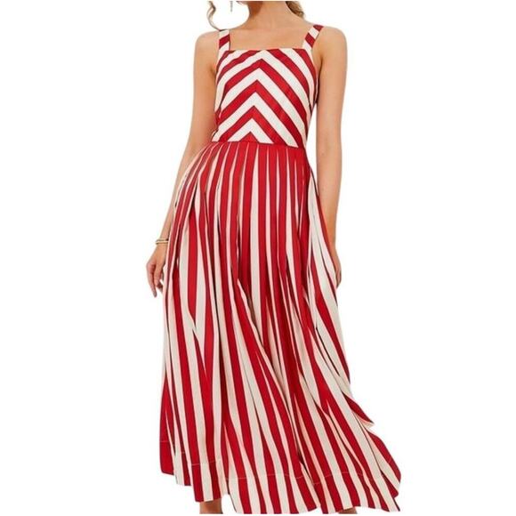 TUCKERNUCK Red Rouge Stripe Laina Dress NWT Size XXL - Picture 4 of 9